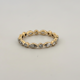 .78ct Marquise & Round Brilliant Lab Diamond Array Band 14Ky