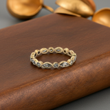 .78ct Marquise & Round Brilliant Lab Diamond Array Band 14Ky