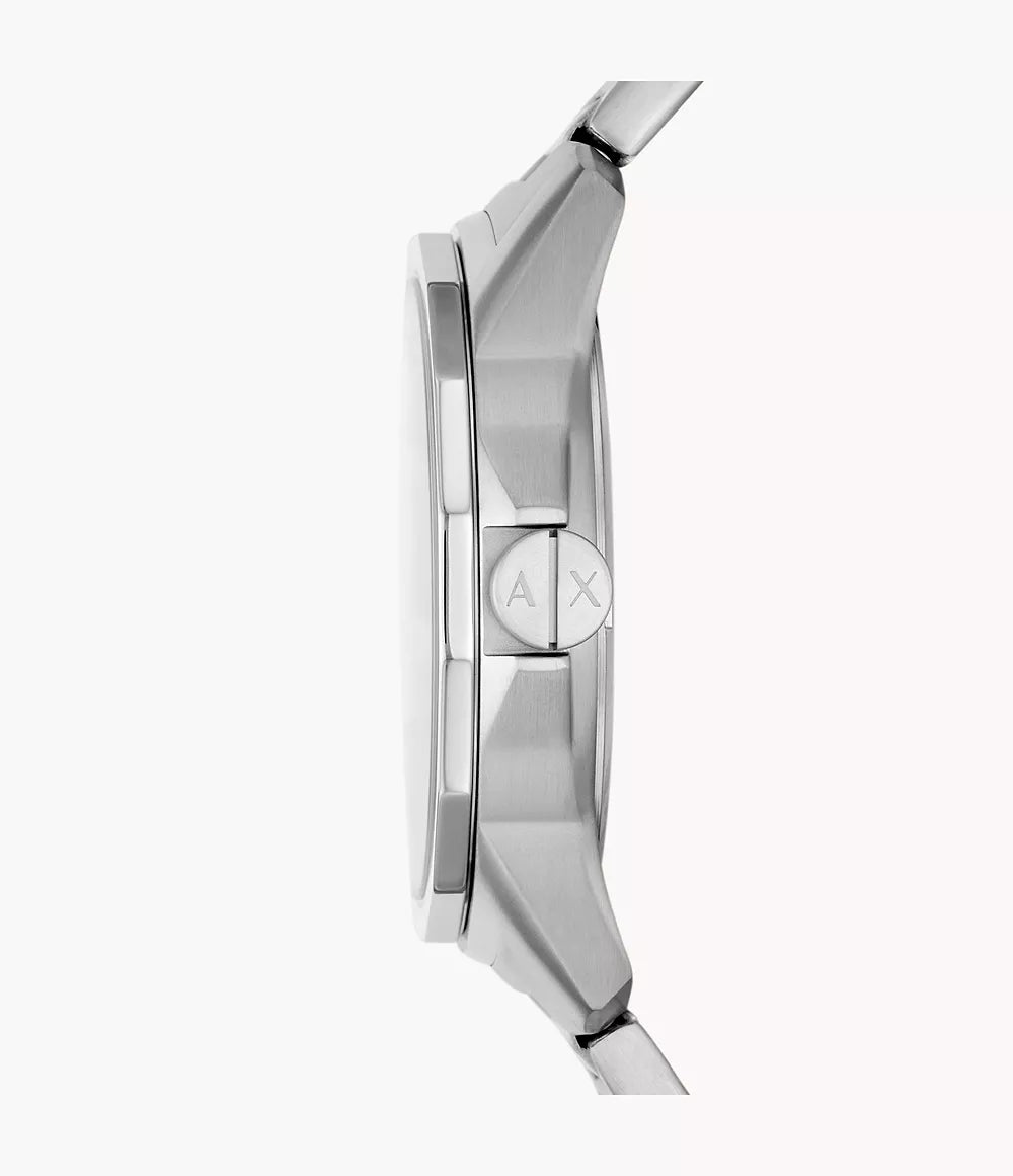 Armani Exchange Day-Date Three-Hand Stainless Steal Watch