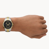 Multifunction Two-Tone Stainless Steel Watch