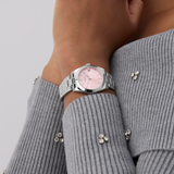 Alice Silver-Tone and Pink Analog Watch GW0934L1