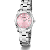 Alice Silver-Tone and Pink Analog Watch GW0934L1