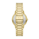 Armani Exchange Men's Three-Hand Gold-Tone Stainless Steel Watch and Bracelet Set