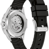 Black Dial Stainless Steel Rubber Marine Star 98B465