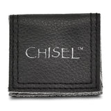 Chisel Stainless Steel Brushed Polished and Hammered 8mm Beveled Edge Band 8.50