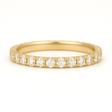 14K Half Eternity Wedding Band