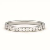 14K Round Brilliant Stone Infinity Ring