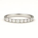 T.W. .48ct Oval Half Eternity 14k White Gold Band