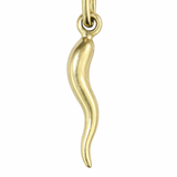 10k Hollow Italian Horn Pendant