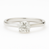 14K Diamond Round Ring