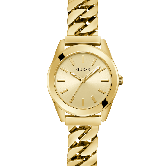 Chime Gold-Tone Mixed Chain Analog Watch