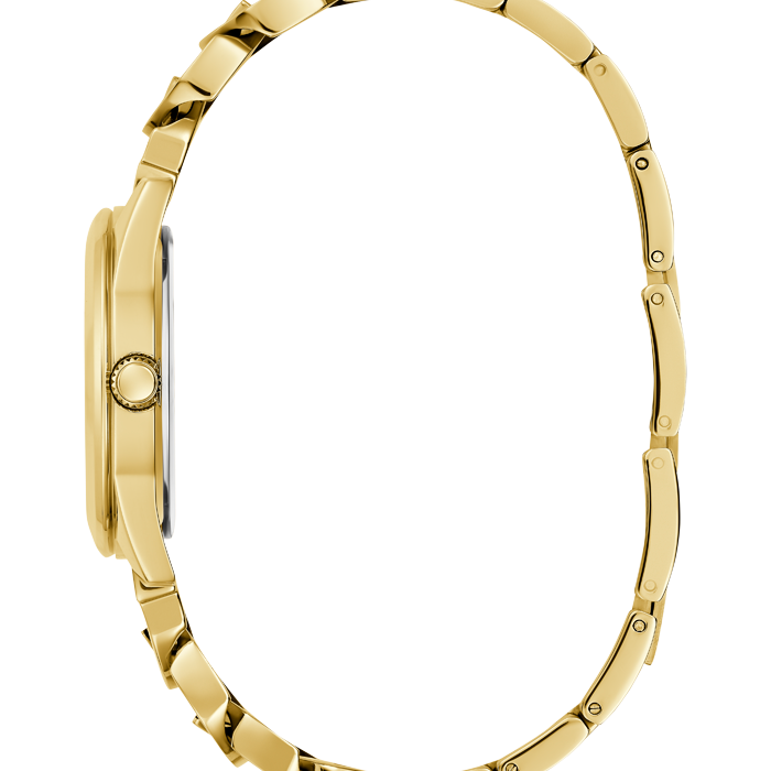 Chime  Gold-Tone Mixed Chain Analog Watch