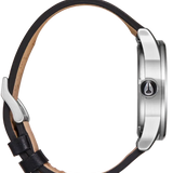 Chrome / Silver Sunray / Black Time Teller Leather