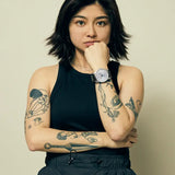 Chrome / Silver Sunray / Black Time Teller Leather