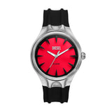 Diesel Streamline Three-Hand Black Silicone Watch