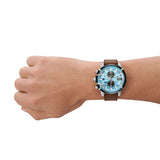 Diesel Griffed Chronograph Brown Leather Watch