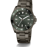 Dark Silver-Tone and Green Analog Watch GW0968G3