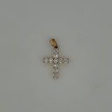 Diamond Cross Pendant - T.W. 0.25ct in 14K Yellow Gold
