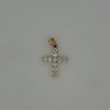 Diamond Cross Pendant - T.W. 0.25ct in 14K Yellow Gold