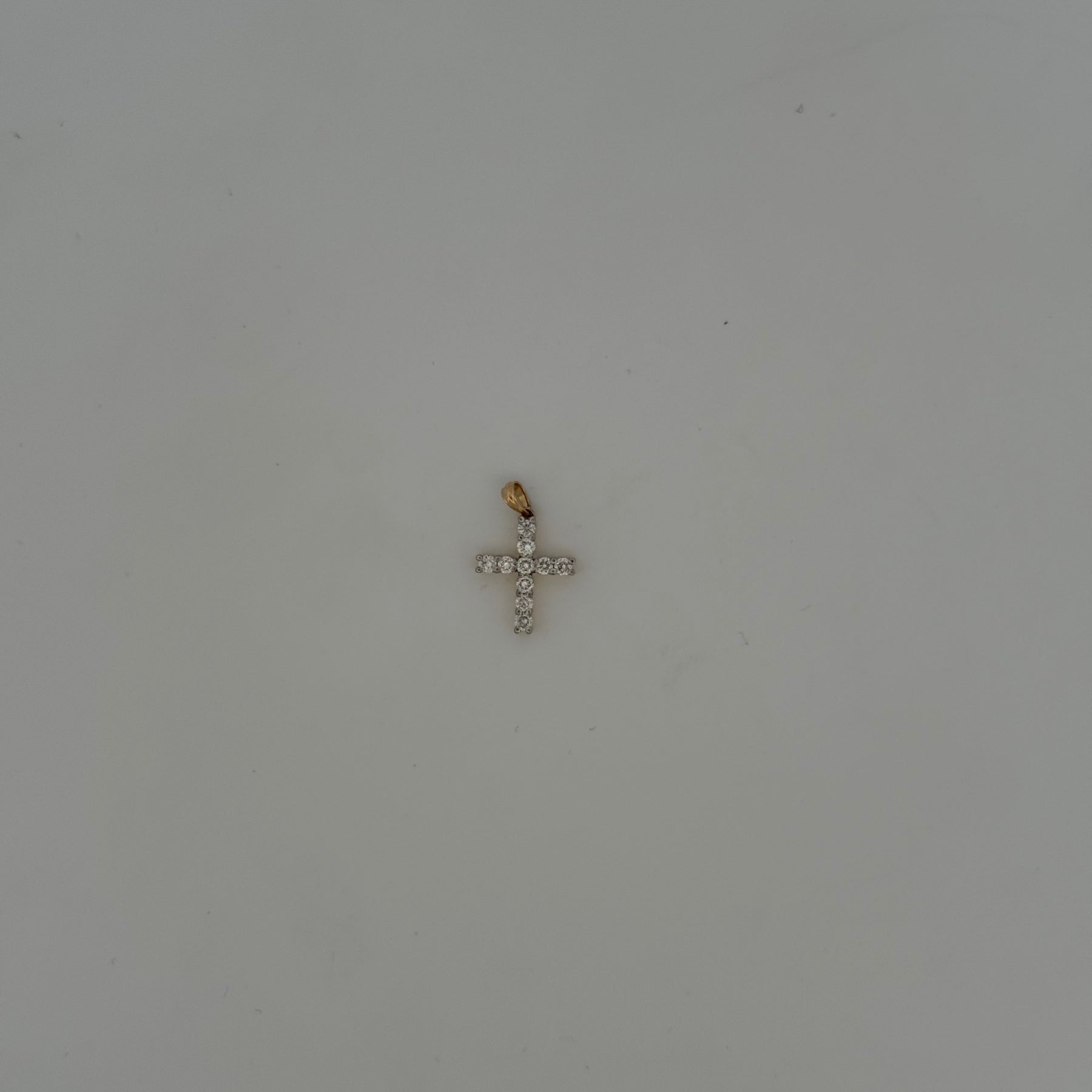 Diamond Cross Pendant - T.W. 0.25ct in 14K Yellow Gold