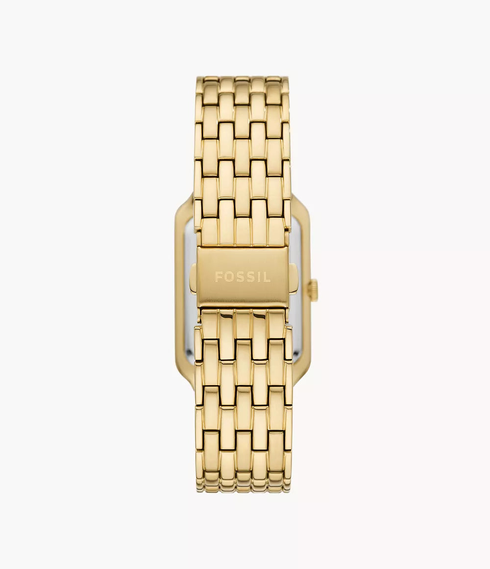 Raquel Three-Hand Date Gold-Tone Stainless Steel