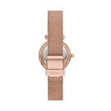 Carlie Three-Hand Rose Gold-Tone Stainless Steel Watch and Necklace Box Set