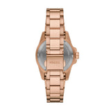 Fossil Women's Fossil Blue Dive Three-Hand Rose Gold-Tone Stainless Steel Watch