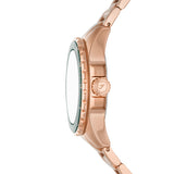 Fossil Women's Fossil Blue Dive Three-Hand Rose Gold-Tone Stainless Steel Watch