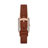 Raquel Three-Hand Date Medium Brown Leather Watch and Bracelet Set