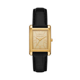 Essex Gold-Tone and Crocodile Embossed Leather Watch MK4965