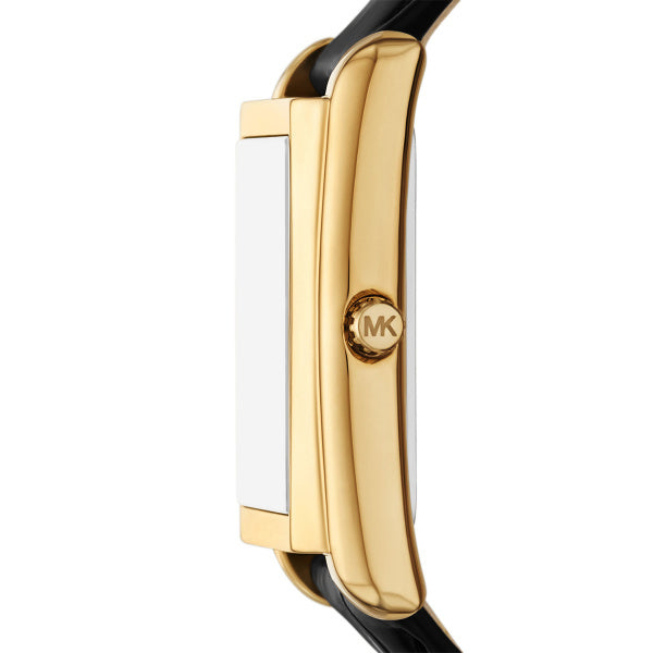 Essex Gold-Tone and Crocodile Embossed Leather Watch MK4965