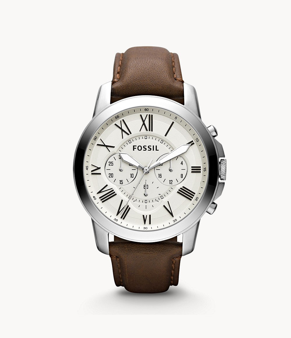Grant Chronograph Brown Leather Watch