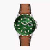 Fossil Blue Dive Three-Hand Date Tan LiteHide™ Leather Watch FS5946