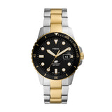 Fossil Blue Dive Three-Hand Two Tone Black Dial