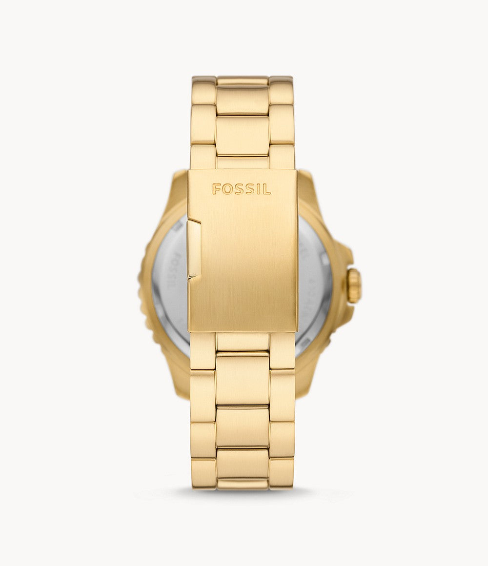 Fossil blue clearance gold watch