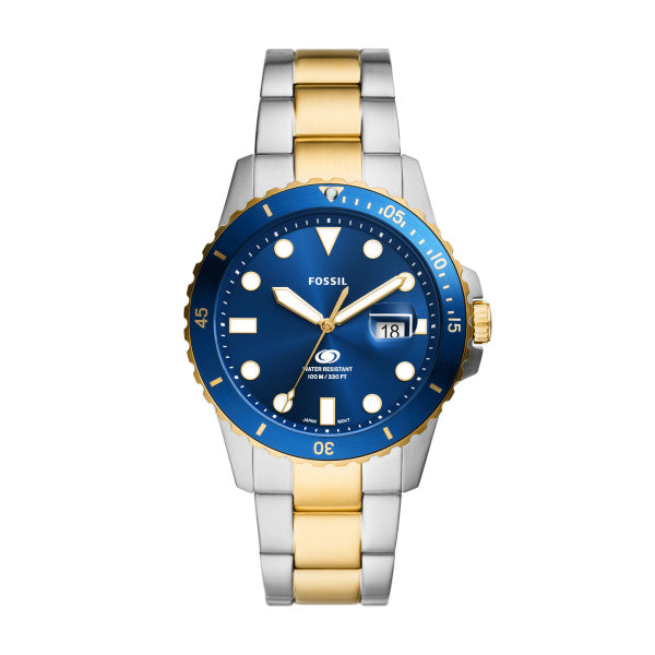 Fossil Blue Dive Two Tone Steel