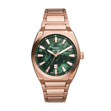 Everett Three-Hand Date Rose Gold-Tone Stainless Steel Watch