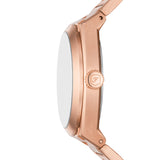 Everett Three-Hand Date Rose Gold-Tone Stainless Steel Watch