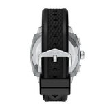 Fossil Men's Machine Chronograph Black Silicone Watch Set FS6145SET