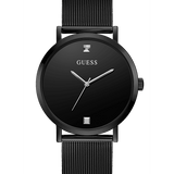 Guess Black Case & Mesh Stainless Steel Watch