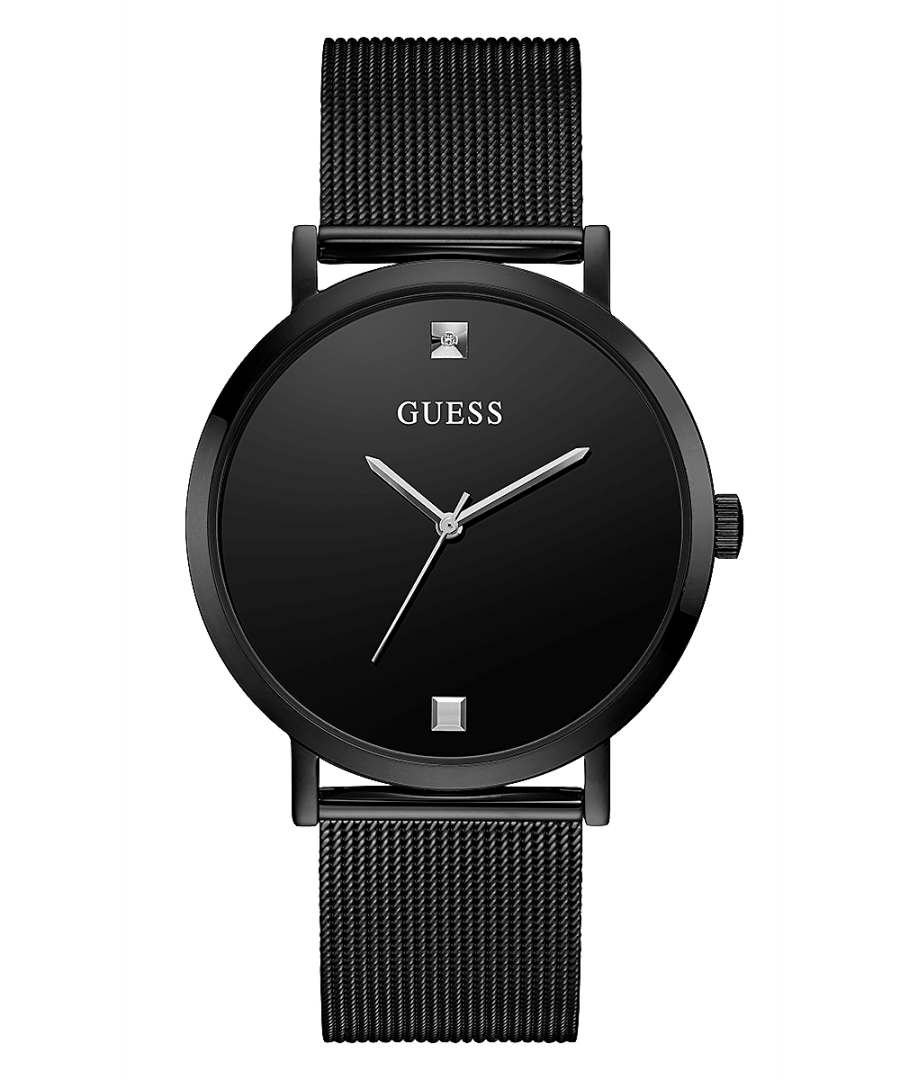 Guess Black Case & Mesh Stainless Steel Watch