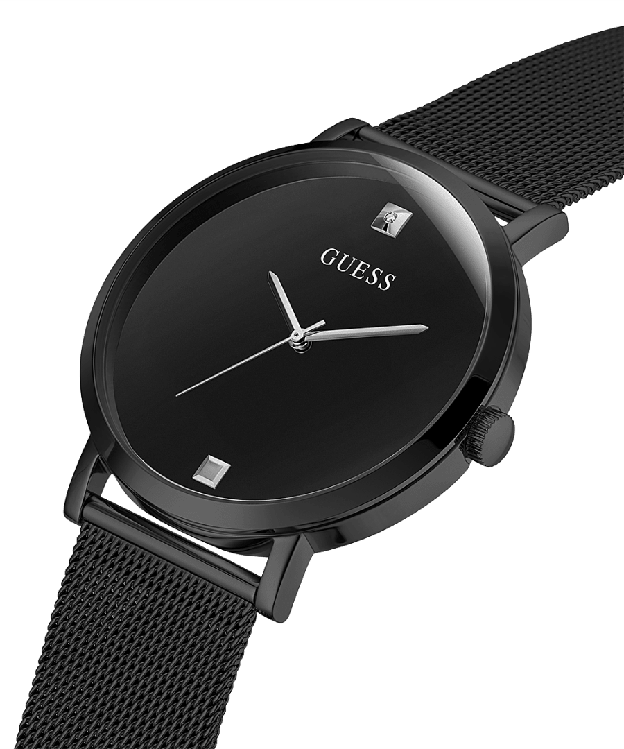 Guess Black Case & Mesh Stainless Steel Watch