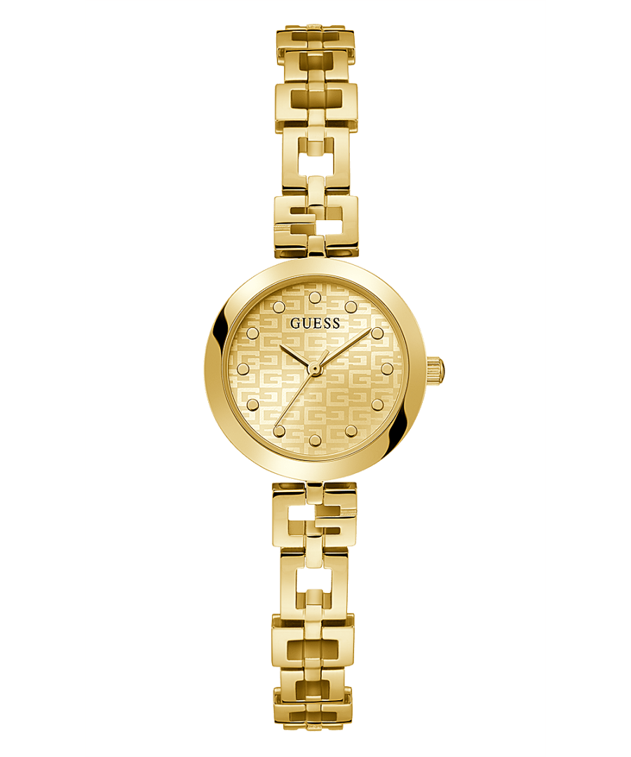 Guess Gold Tone Case Stainless Steel Watch