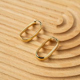 10K Yellow Gold Thin Chunky Anchor Hoops