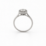 Halo Lab Grown Diamond Ring T.W. 0.68ct in 18K White Gold