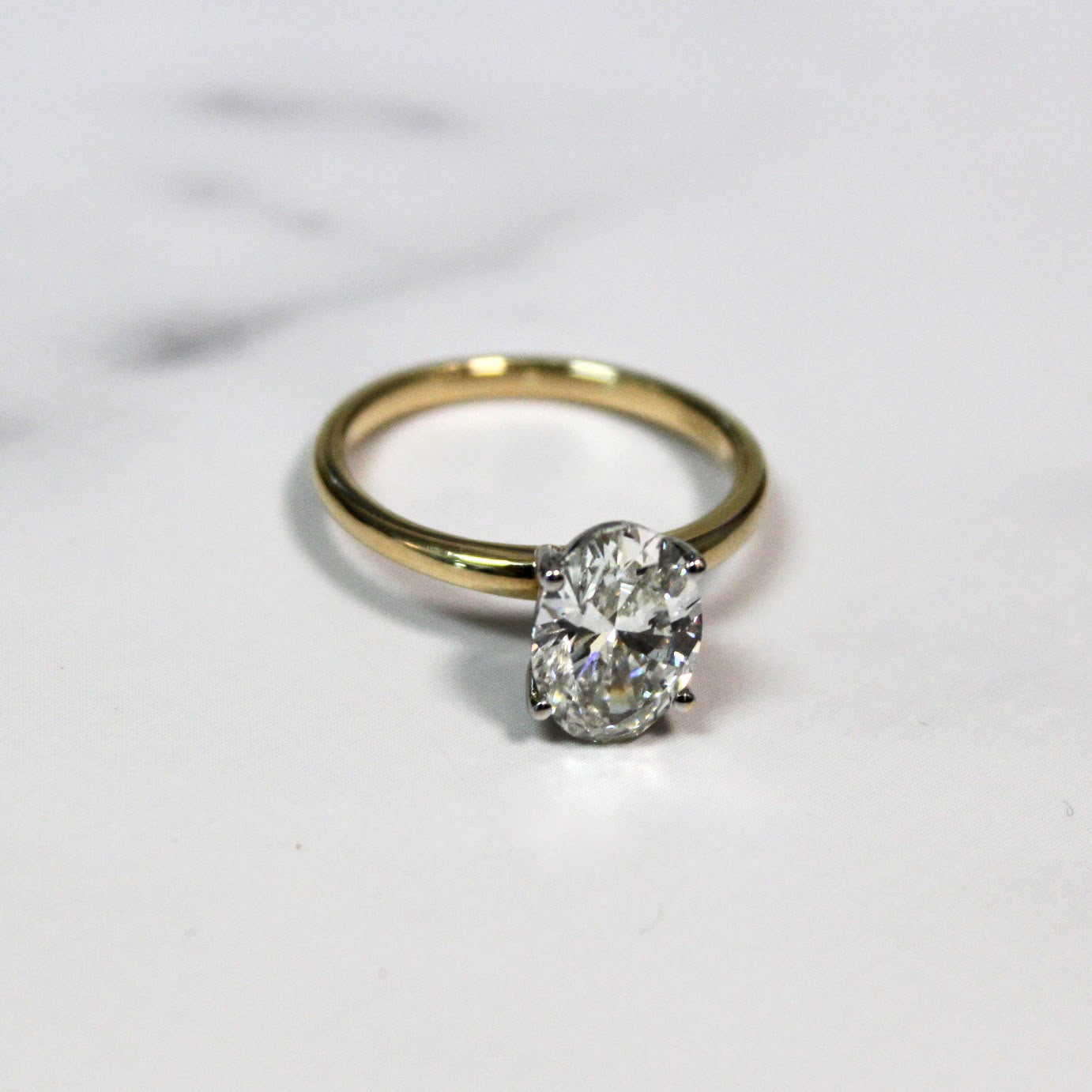Oval Cut Solitaire Lab Grown Diamond Ring
