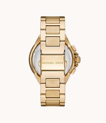 Oversized Camille Chronograph Gold Tone Watch