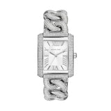 Emery Three-Hand Stainless Steel Pavé Watch