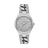 Lennox Pavé Silver-Tone Curb-Link Watch