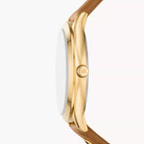 Slim Runway Three-Hand Brown Leather Watch MK7543